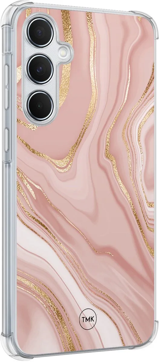 Casevibes Shockproof Hoesje Samsung Galaxy A55 - Roze Marble - S/A55/S/005
