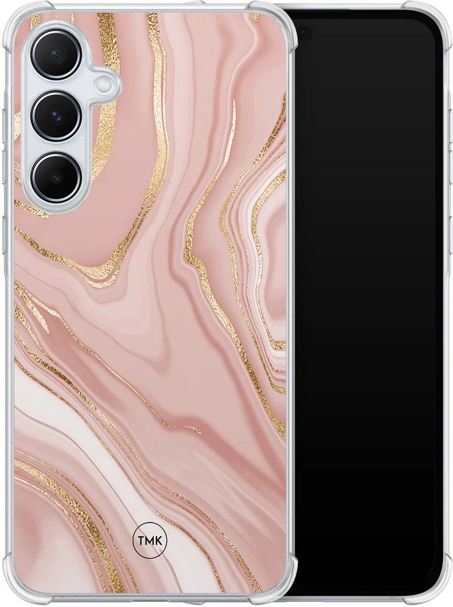 Casevibes Shockproof Hoesje Samsung Galaxy A55 - Roze Marble - S/A55/S/005