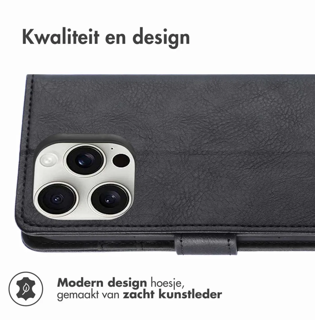 Imoshion Hoesje iPhone 16 Pro - 3 Pasjes - Zwart