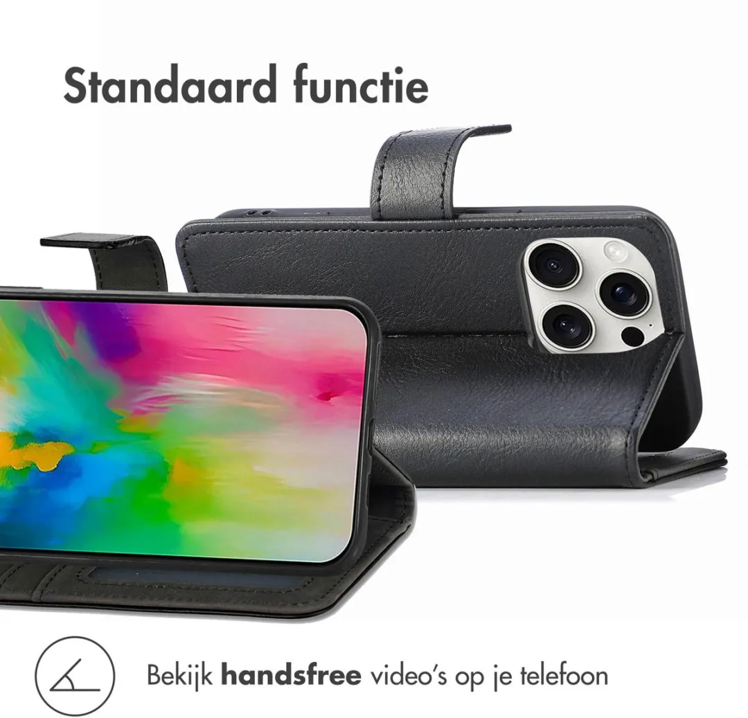 Imoshion Hoesje iPhone 16 Pro - 3 Pasjes - Zwart