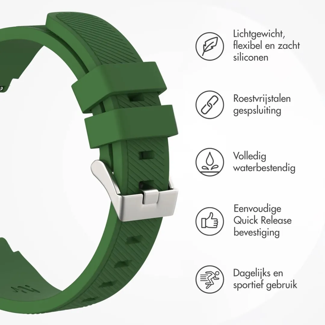 Imoshion Flexibel Siliconen Bandje 22mm - Donkergroen