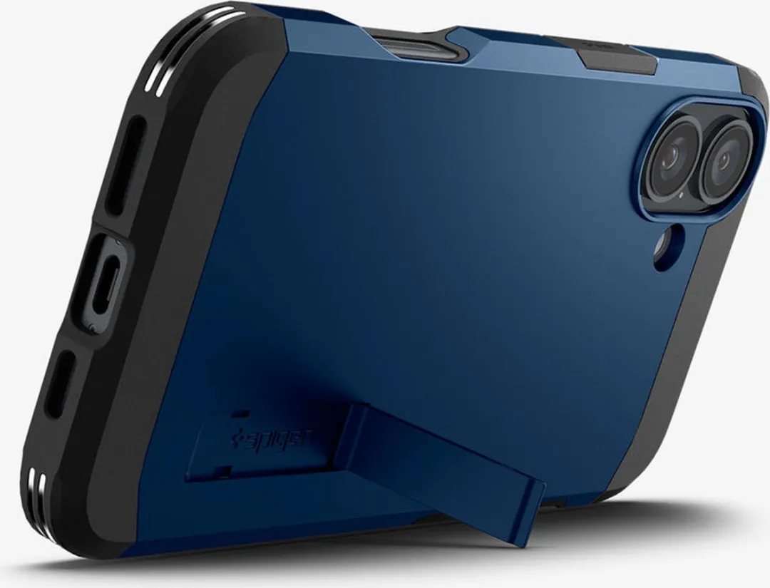 Spigen Tough Armor Hoesje iPhone 16 - Blauw - MagSafe