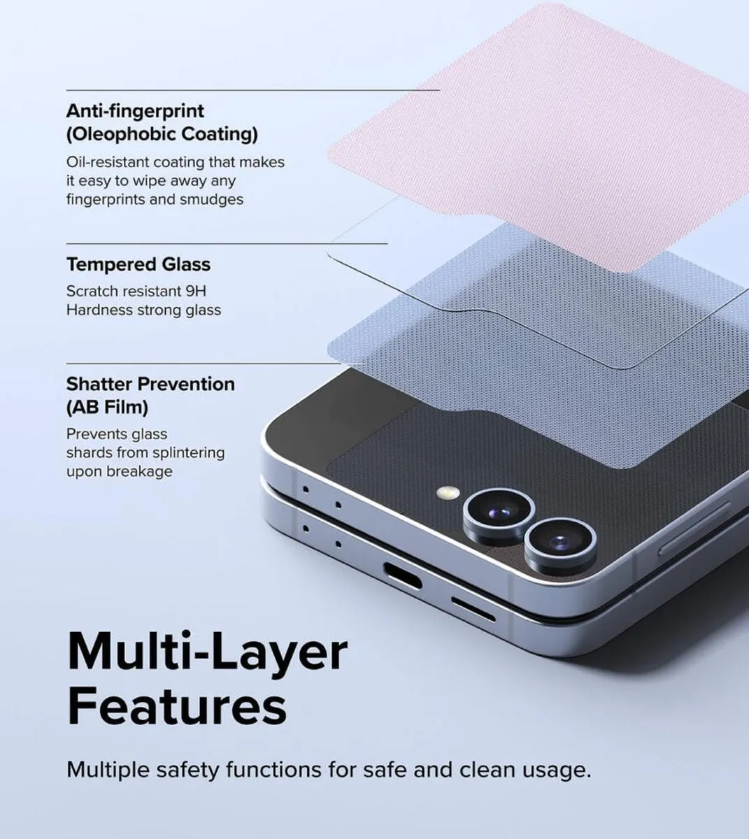 Ringke Cover Display Samsung Galaxy Z Flip 6 - 9H Tempered Glass - 2 Stuks