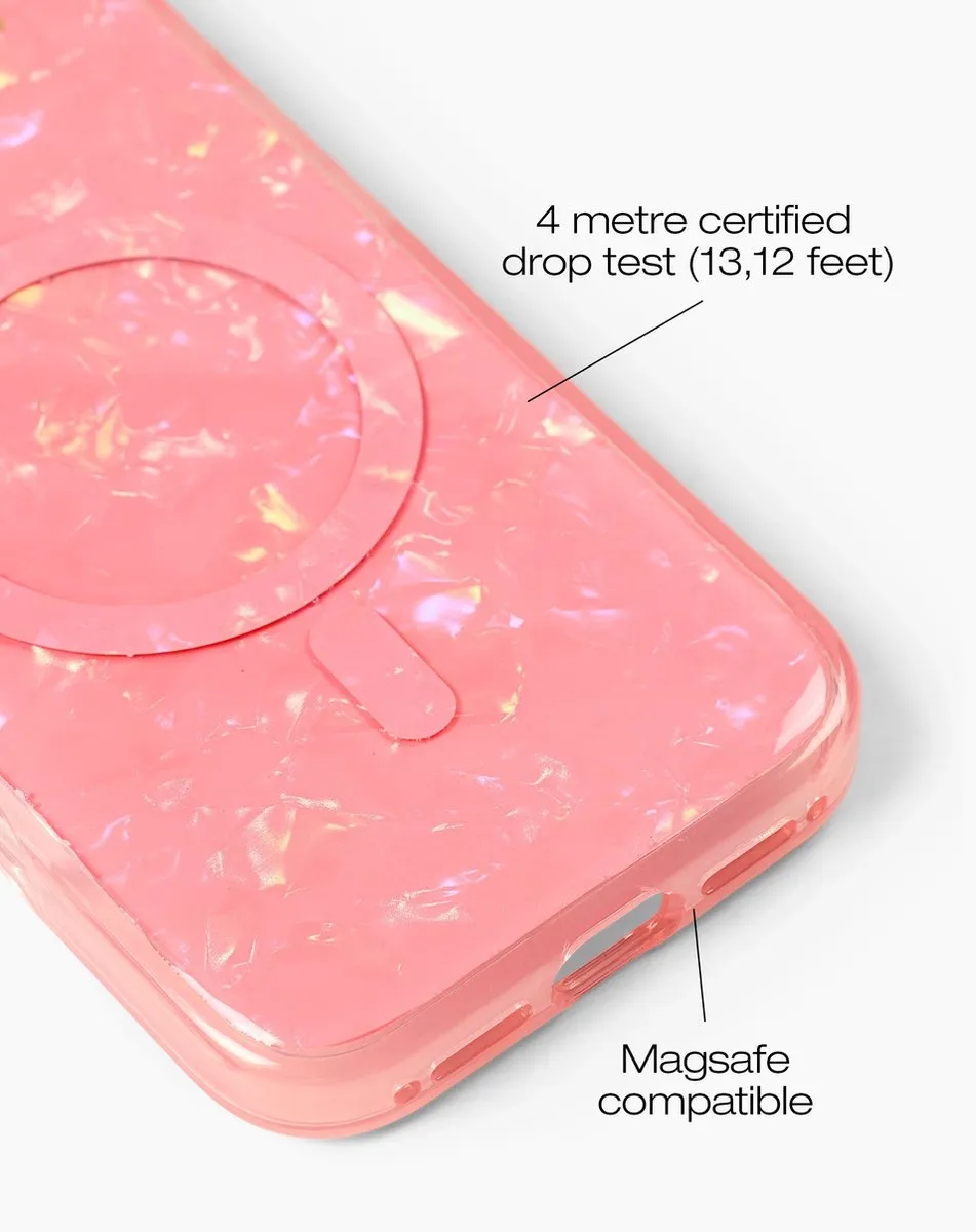 iDeal of Sweden Pearlized Case iPhone 16 - MagSafe - Pink