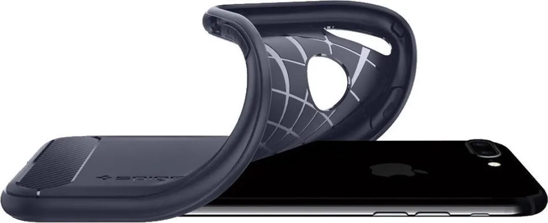 Spigen Rugged Armor iPhone 7 Plus 8 Plus Hoesje - Blauw - afbeelding 6 van 6