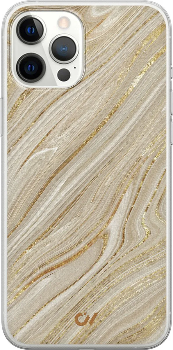 Casevibes iPhone 12 Pro Max Hoesje Golden Marble