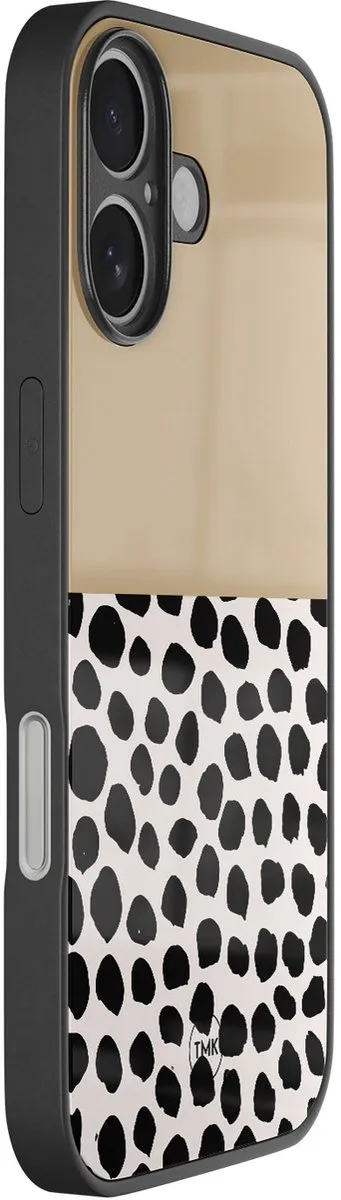 Casevibes iPhone 16 TPU Hoesje - Bruin Dots Abstract