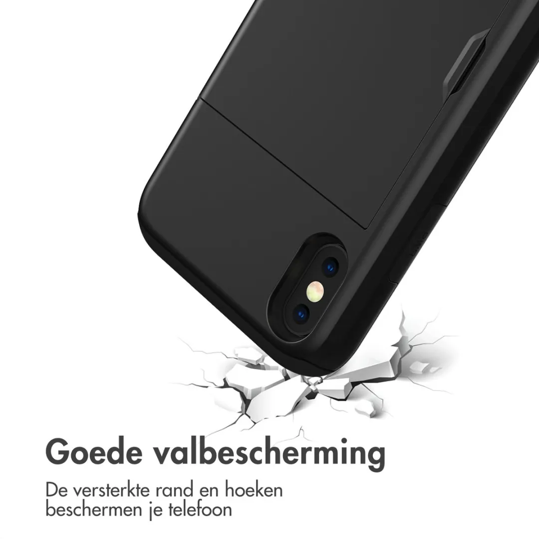 Imoshion Hoesje iPhone Xs - Pasjeshouder 2 Stuks - Zwart