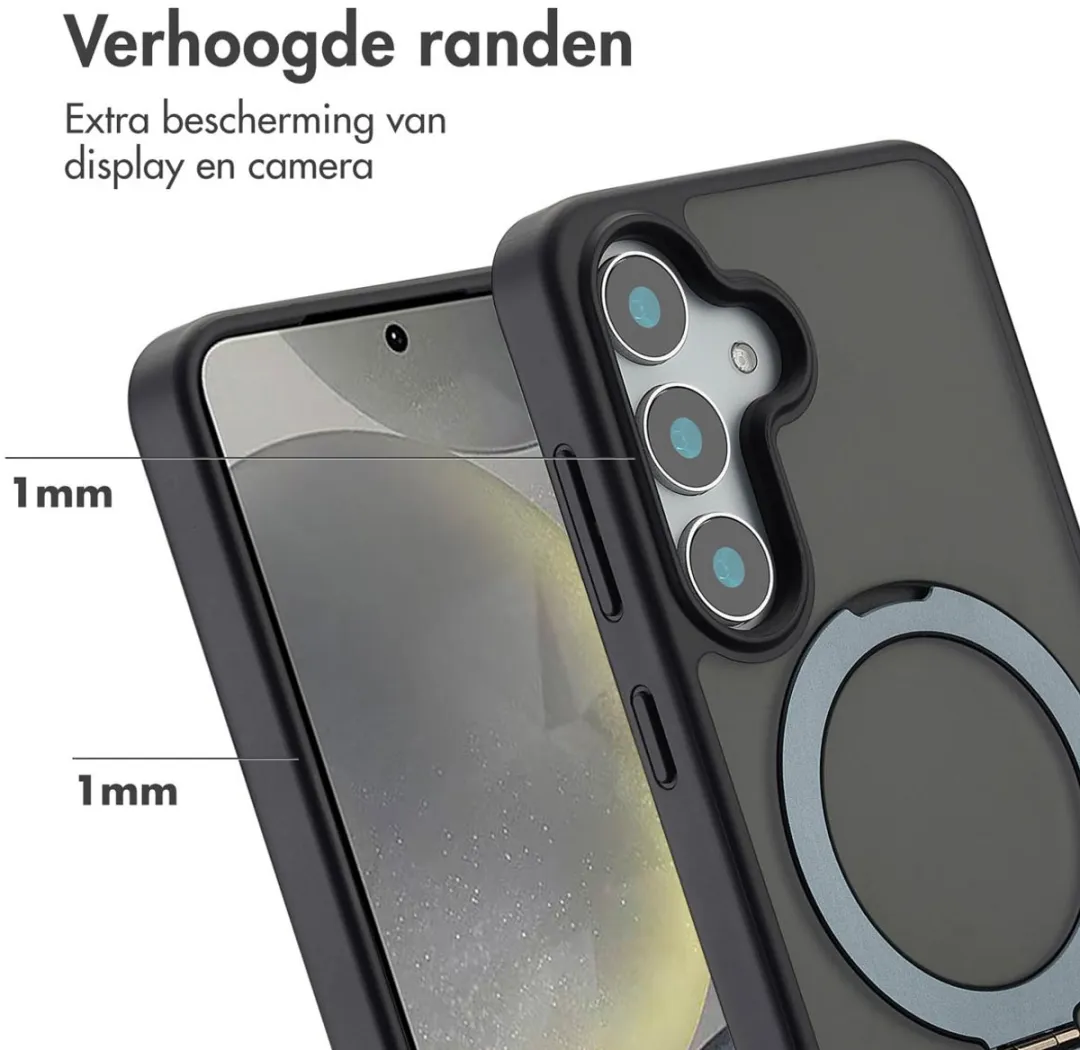 Accezz Hoesje Samsung Galaxy S25 Magnetische Ring - Zwart