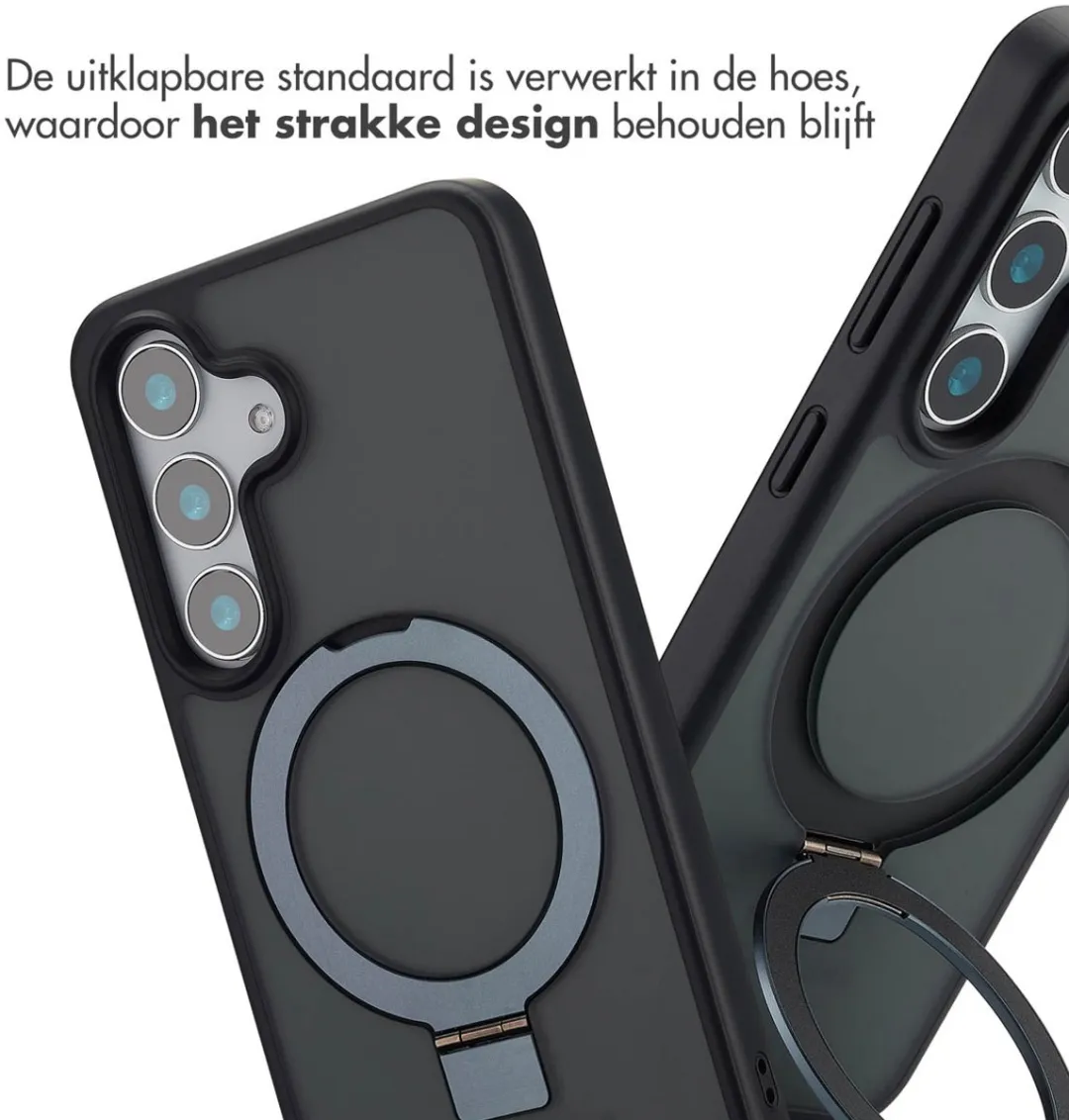 Accezz Hoesje Samsung Galaxy S25 Magnetische Ring - Zwart