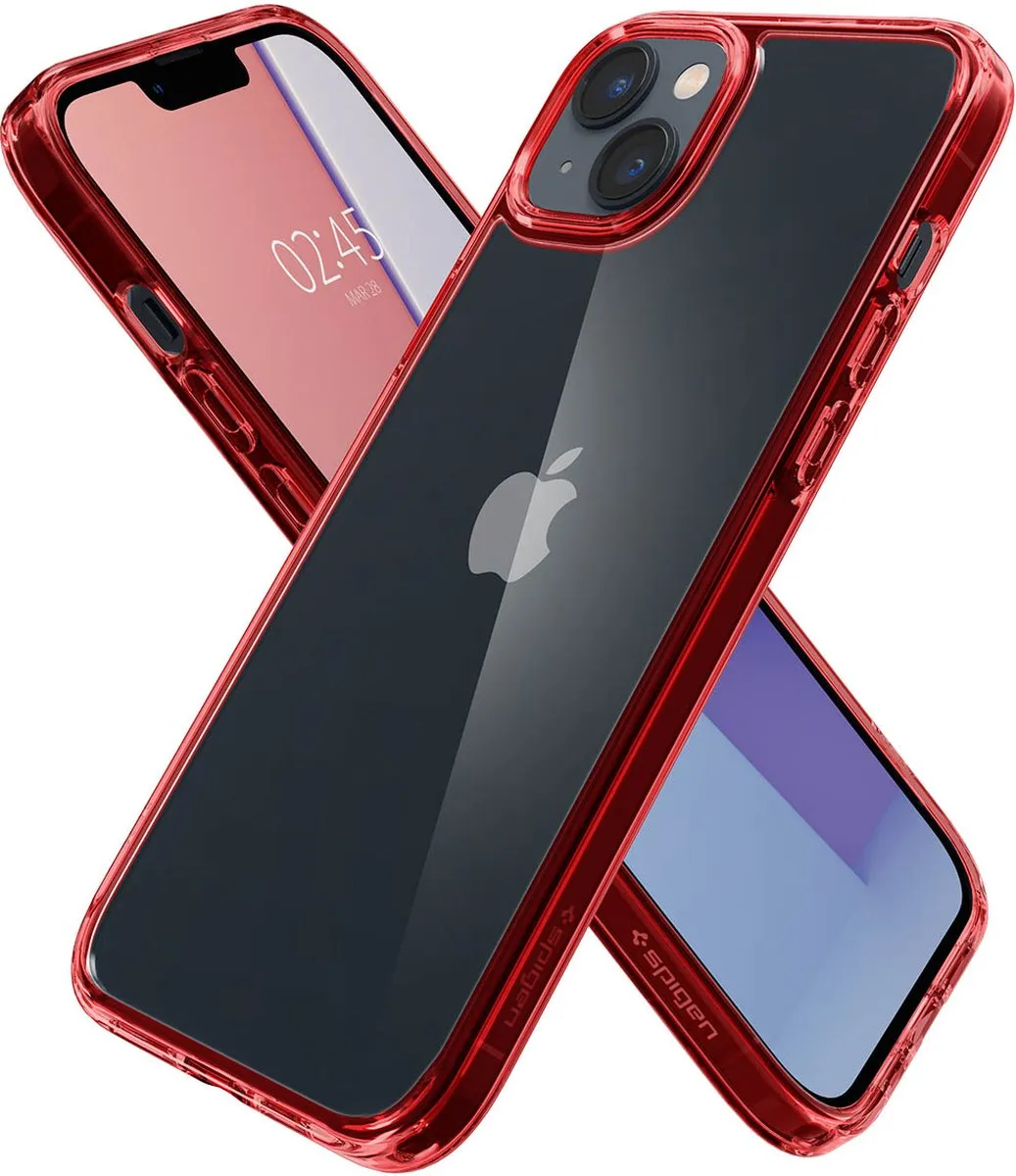 Spigen Ultra Hybrid ACS04896 iPhone 14 Plus Hoesje - Rood