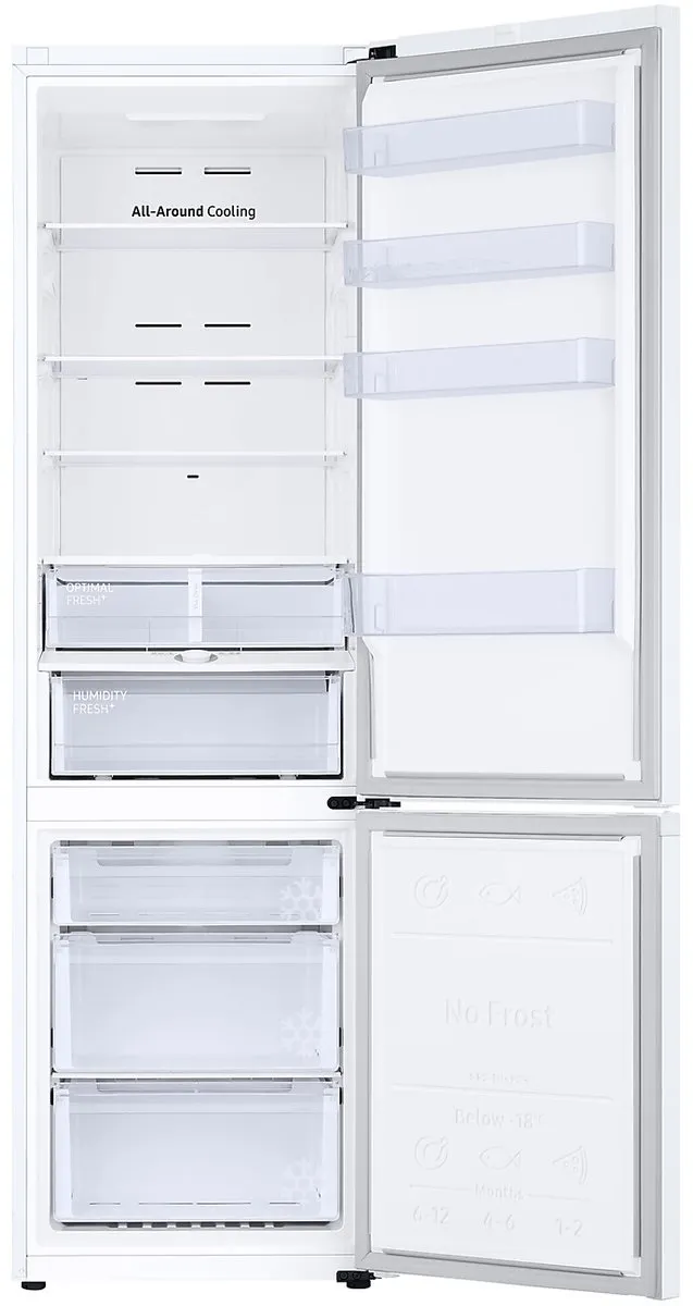 Samsung RB38C603CWW Vrijstaande Koel-vriescombinatie 390L - Wit