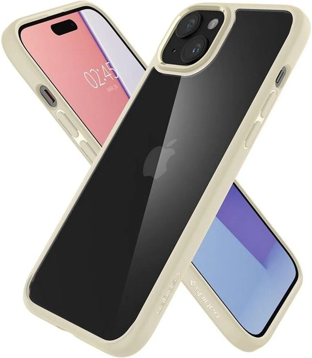 Spigen Crystal Hybrid ACS06461 Hoesje - iPhone 15 Plus - Transparant Bruin