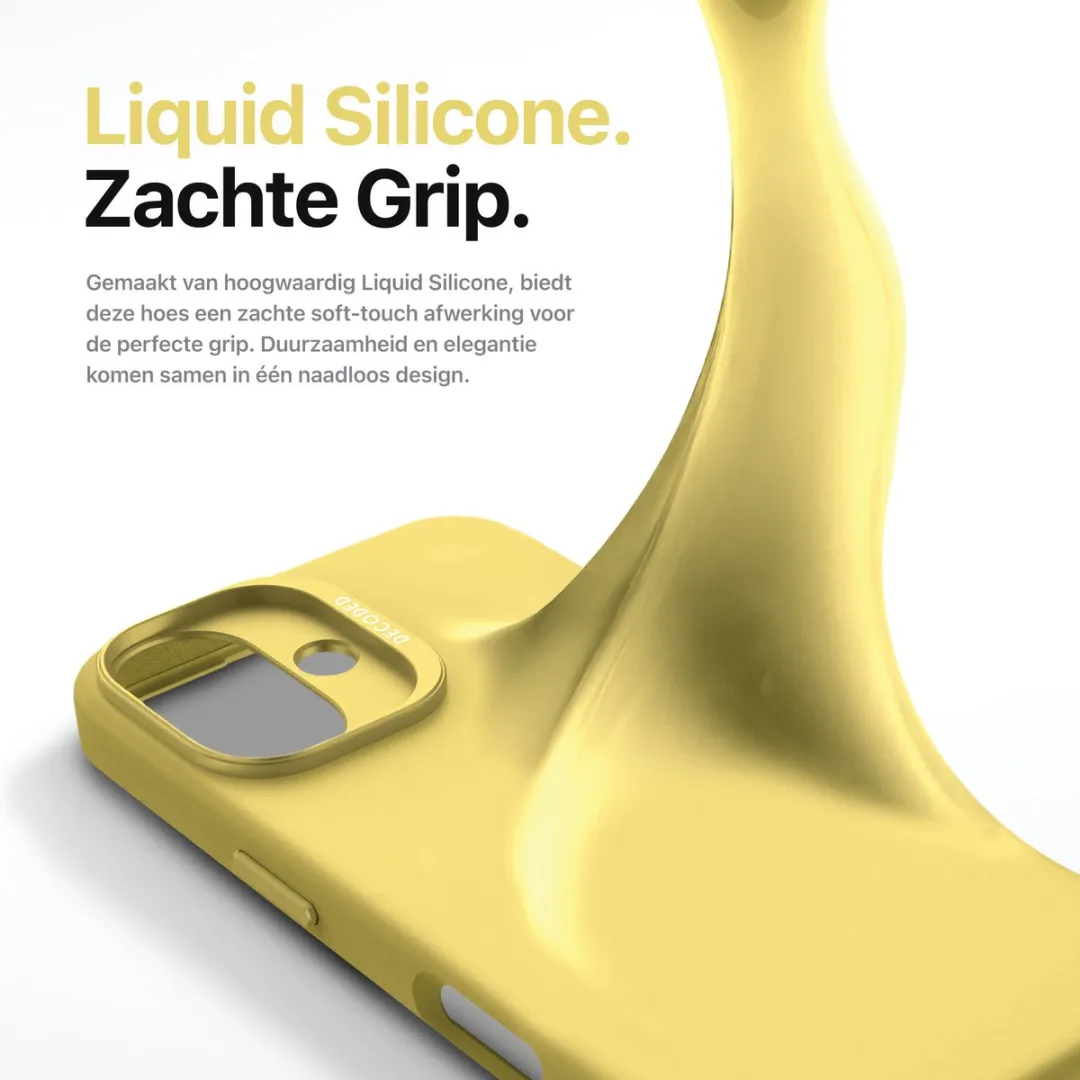 Decoded Siliconen Hoesje iPhone 16 - Popcorn Geel - Antibacterieel - afbeelding 6 van 6