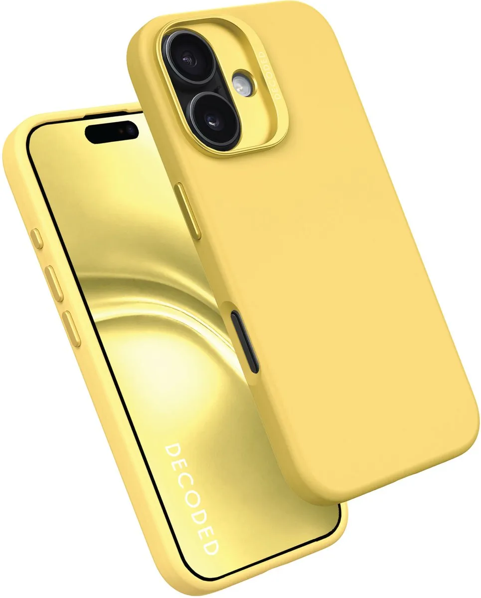 Decoded Siliconen Hoesje iPhone 16 - Popcorn Geel - Antibacterieel