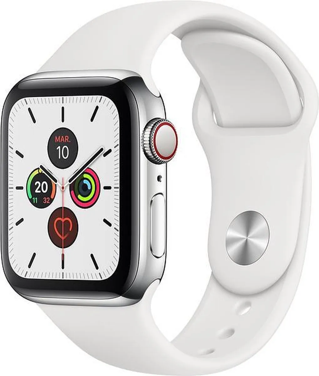 Apple Watch Series 5 MWWC2FD/A - 44mm - Zilverkleurig Wit