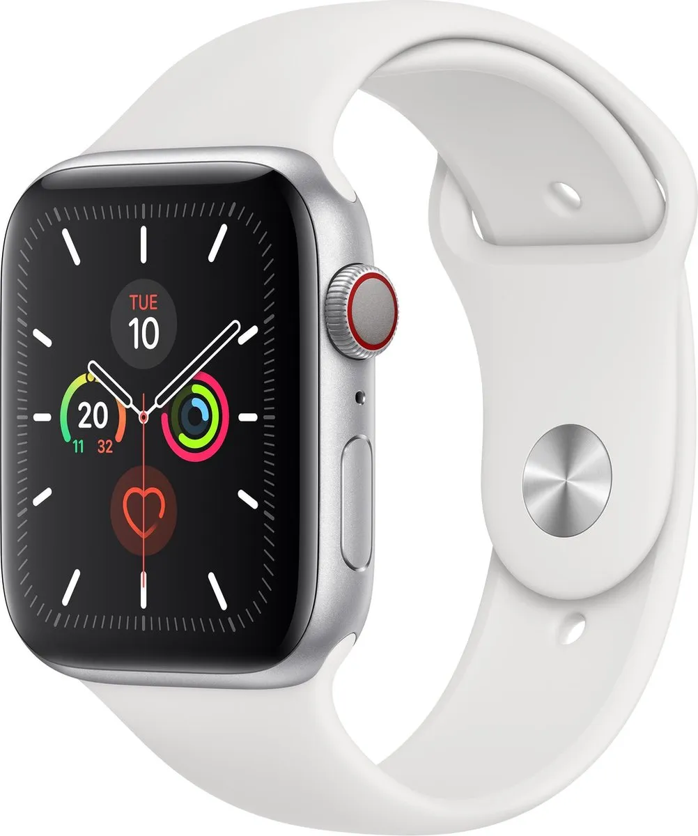 Apple Watch Series 5 MWWC2FD/A - 44mm - Zilverkleurig Wit
