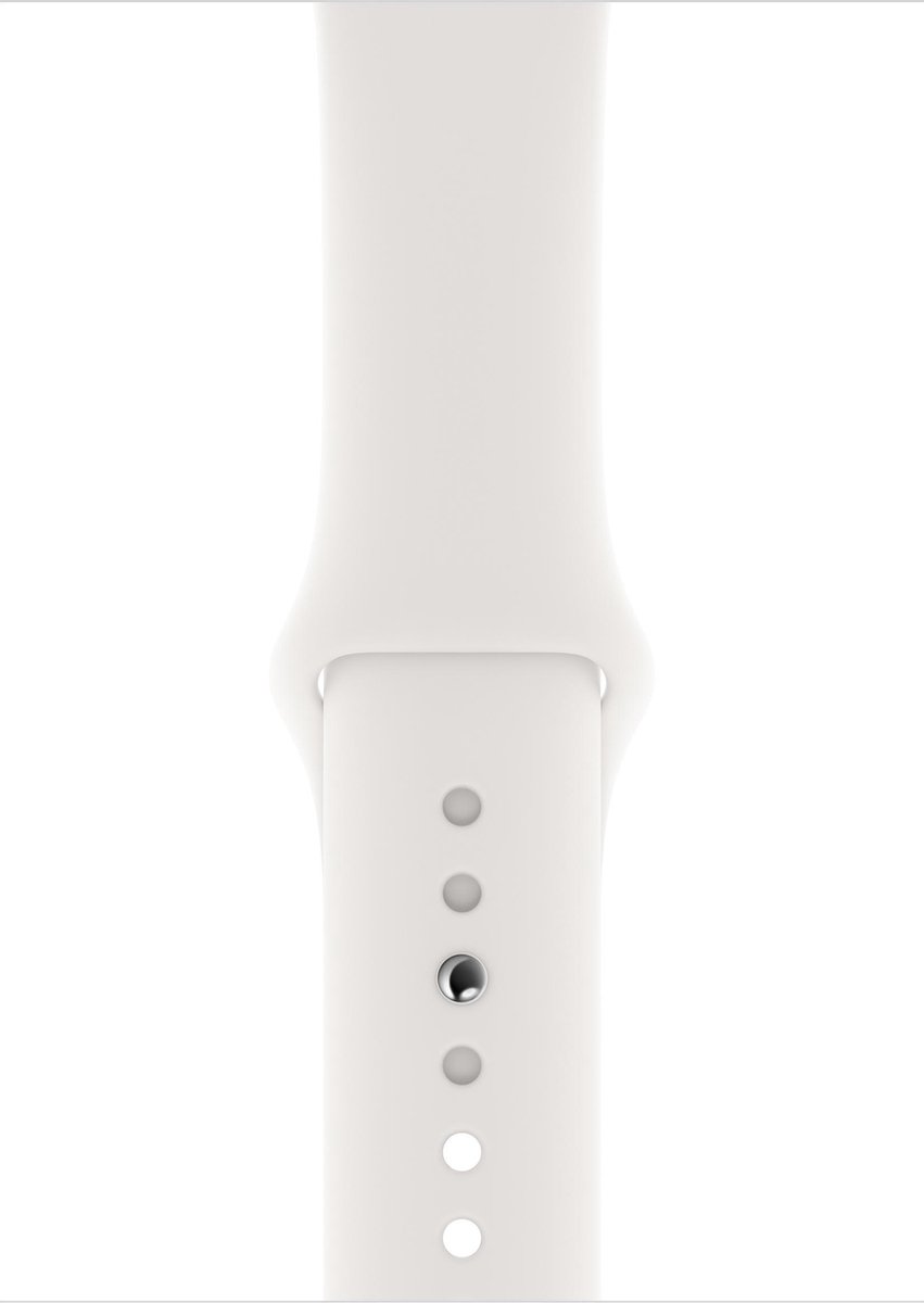 Apple Watch Series 5 GPS + Cell 44mm Silver Alu Case White Band