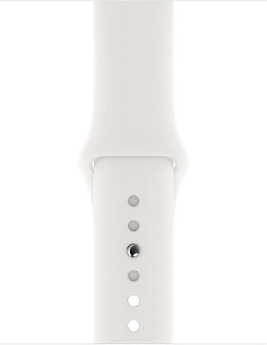 Apple Watch Series 5 GPS + Cell 44mm Silver Alu Case White Band