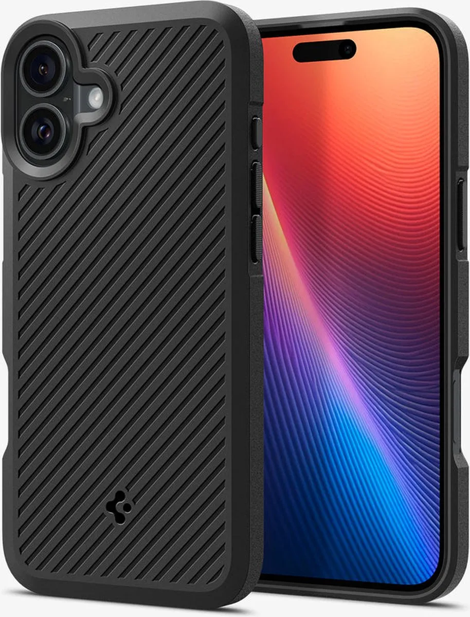 Spigen Core Armor ACS08090 iPhone 16 Plus Hoes - Zwart