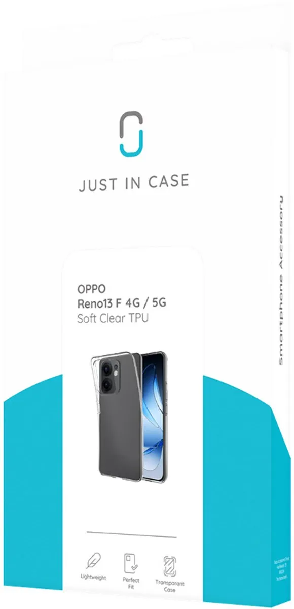 Just in Case Cazy Oppo Reno13 F Hoesje Siliconen - Transparant