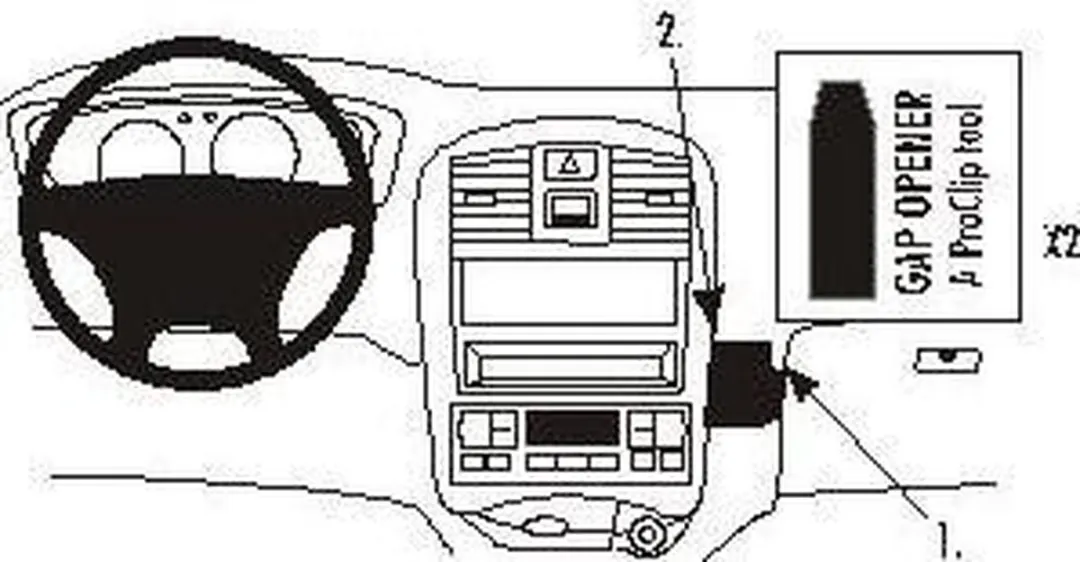 Brodit ProClip Houder Hyundai Sonata 2002-2004 - 852952
