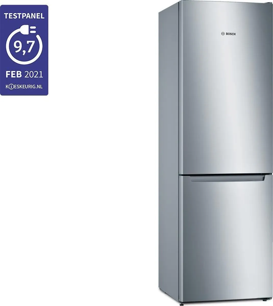 Bosch KGN36NLEA Koel-vriescombinatie - 302L Total No Frost - RVS