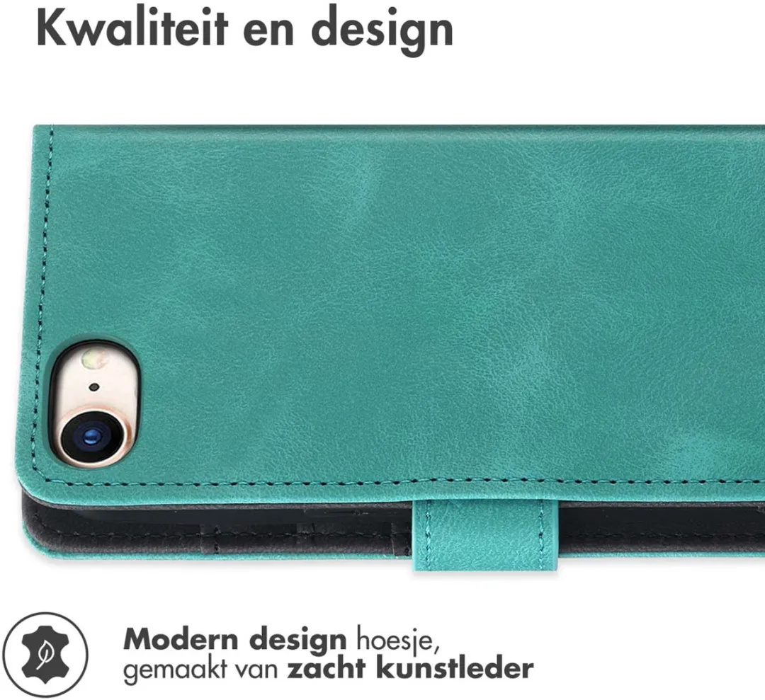 Imoshion Bookcase Hoesje iPhone SE/8/7 - 3 Pasjes - Turquoise