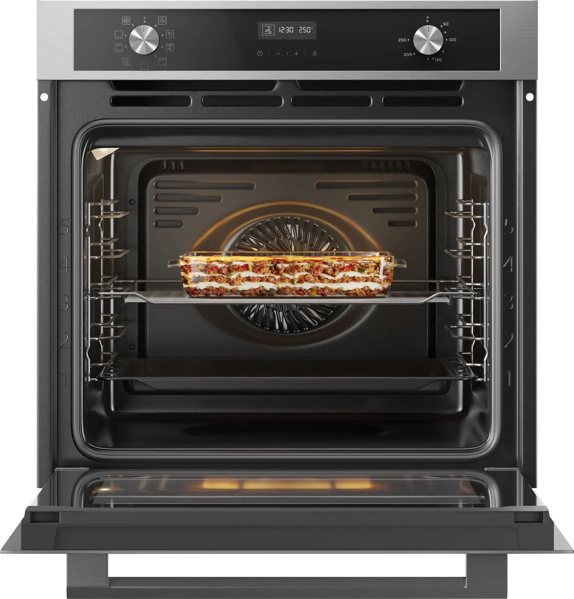 Inventum IOM6072RK Inbouw Combi-oven 72L - Zwart/RVS