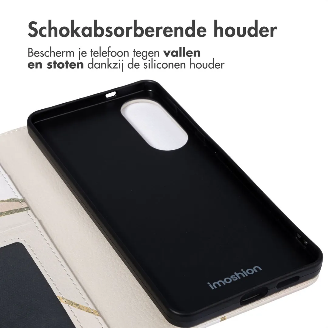 Imoshion Samsung Galaxy S25 Edge Hoesje - Beige Graphic - 3 Pasjes