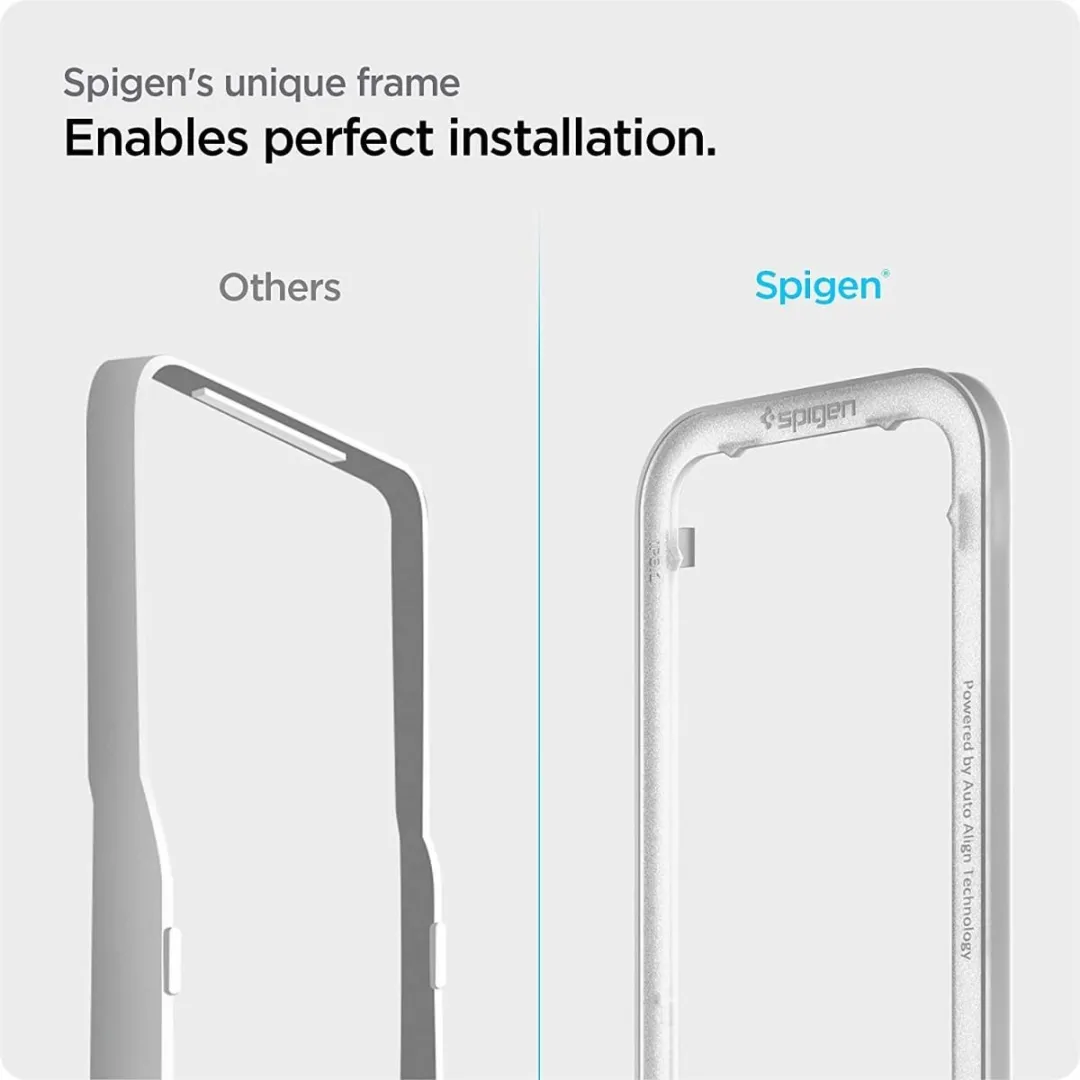 Spigen AlignMaster Glas Beschermer - iPhone 13/14 - Zwart - afbeelding 6 van 6