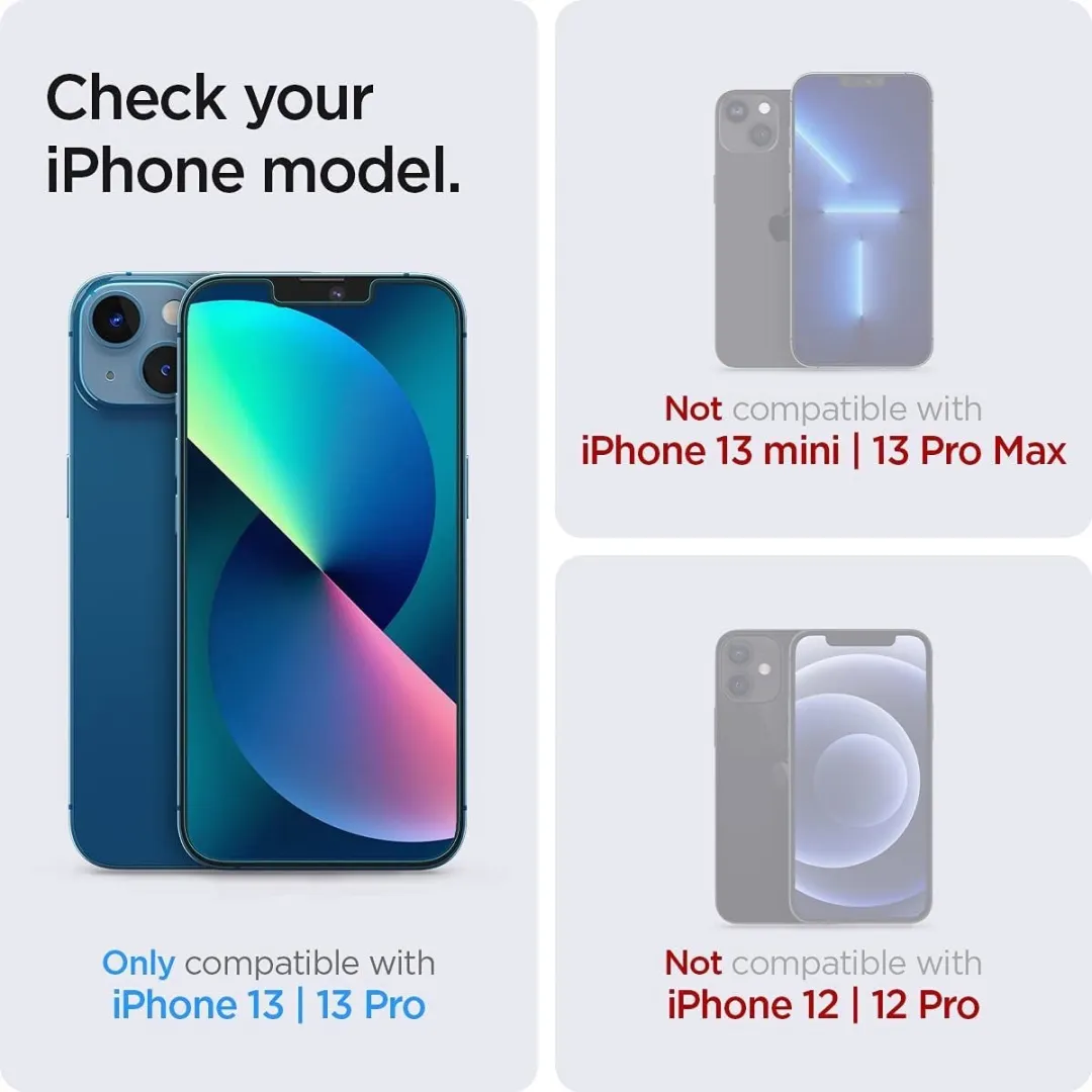 Spigen AlignMaster Glas Beschermer - iPhone 13/14 - Zwart