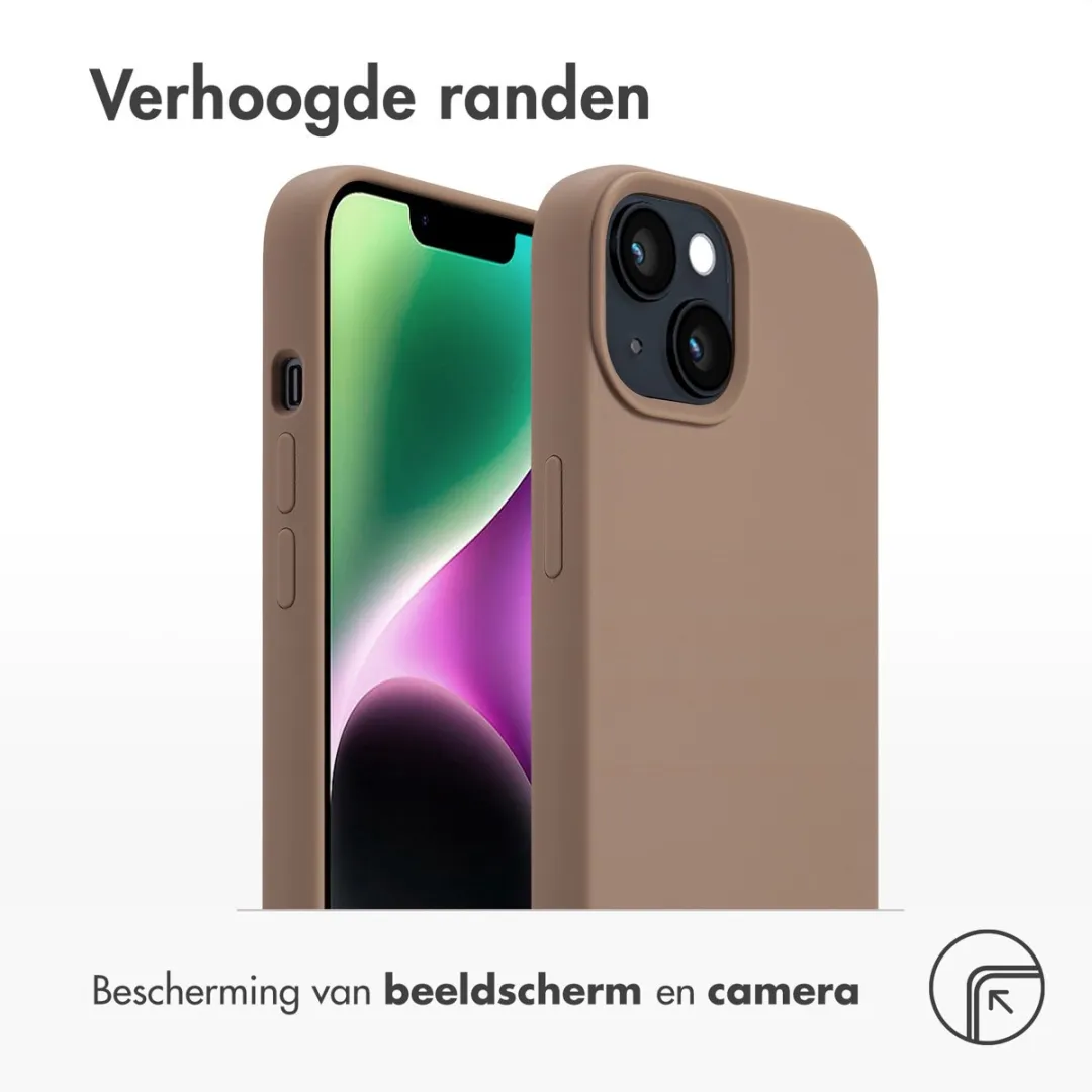 Accezz Hoesje iPhone 13/14 MagSafe - Lichtbruin - afbeelding 6 van 6
