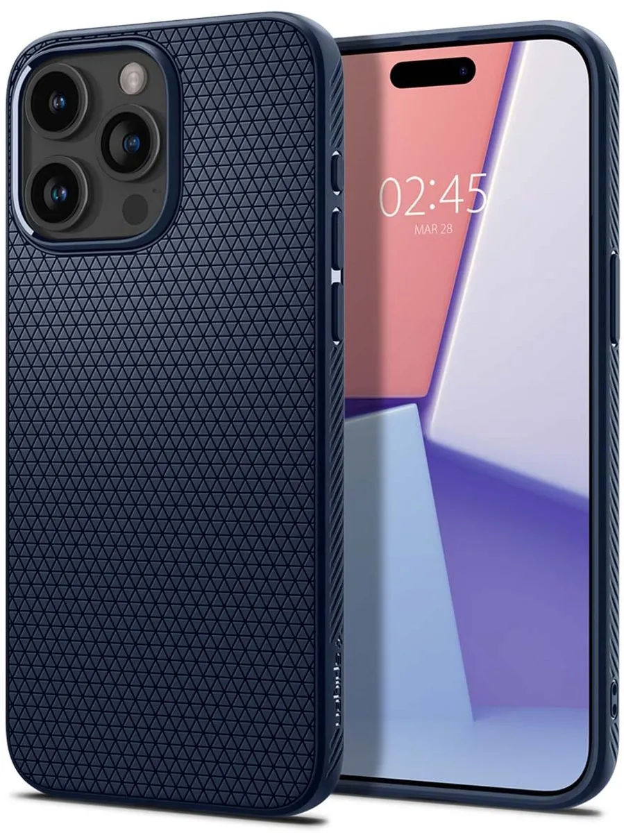 Spigen Liquid Air ACS06563 Hoesje - iPhone 15 Pro Max - Blauw