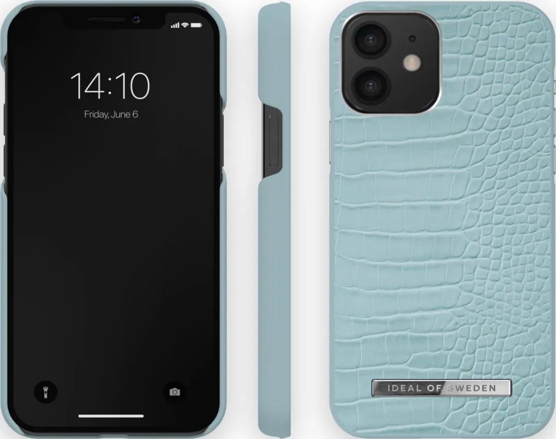 iDeal of Sweden Atelier Case iPhone 12 Pro Soft Blue Croco - afbeelding 4 van 6