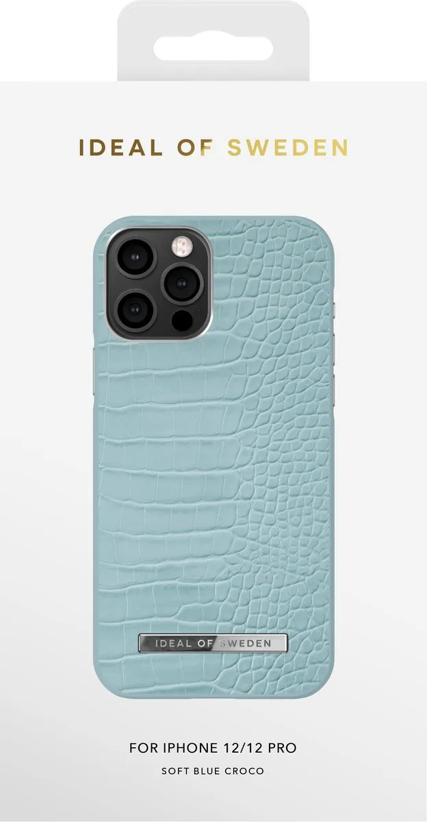 iDeal of Sweden Atelier Case iPhone 12 Pro Soft Blue Croco - afbeelding 2 van 6