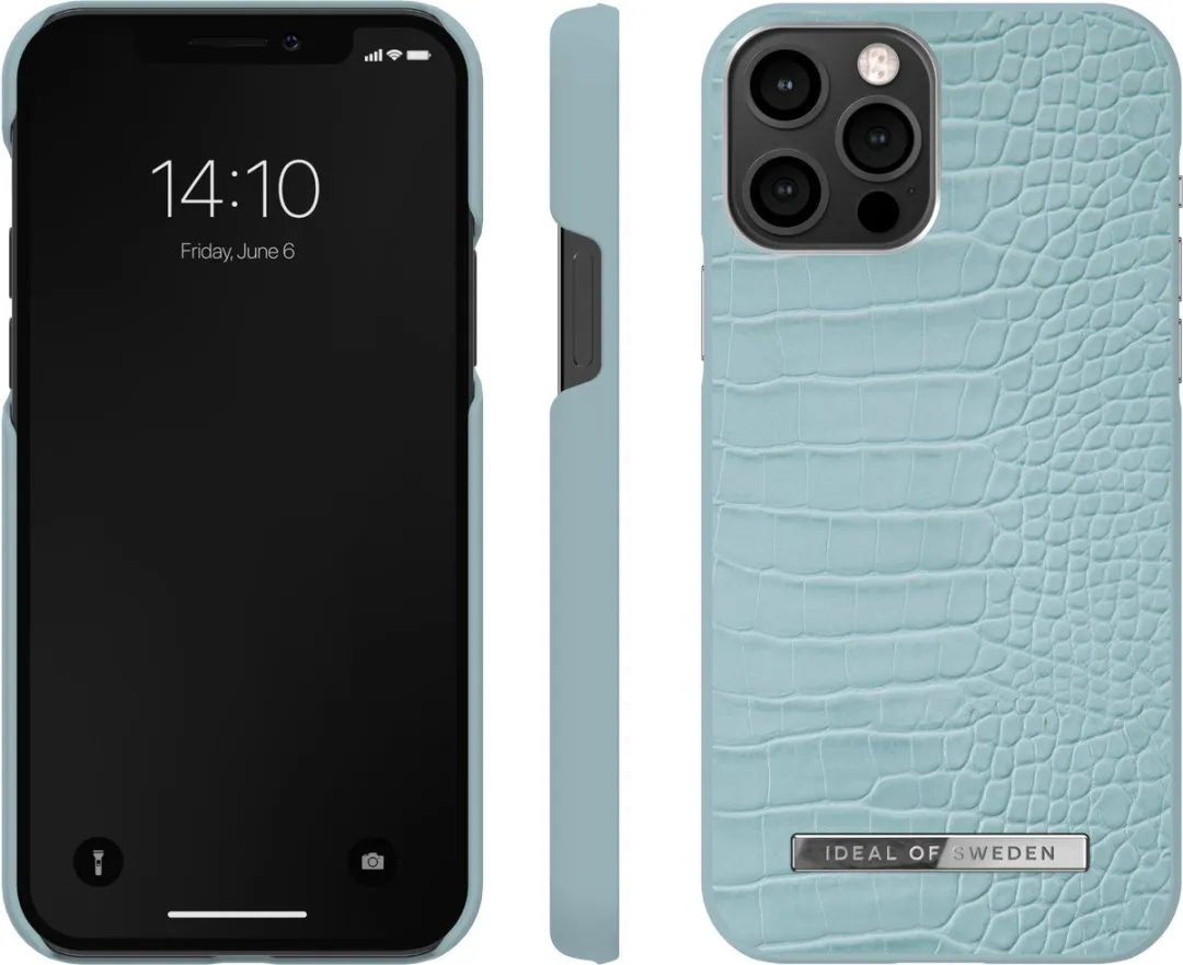iDeal of Sweden Atelier Case iPhone 12 Pro Soft Blue Croco - afbeelding 3 van 6