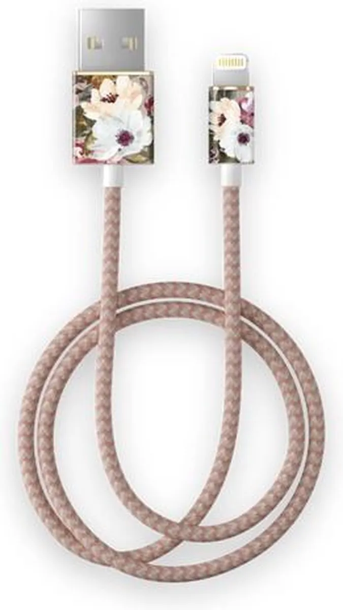 iDeal of Sweden Fashion Cable Lightning Sweet Blossom 2m - Zwart