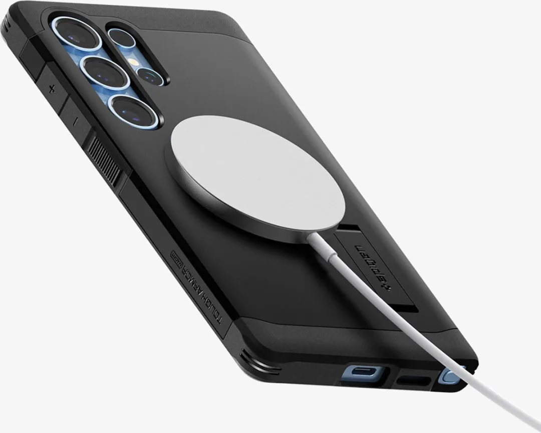 Spigen Tough Armor MagFit ACS08964 Hoesje - Samsung Galaxy S25 Ultra - Zwart