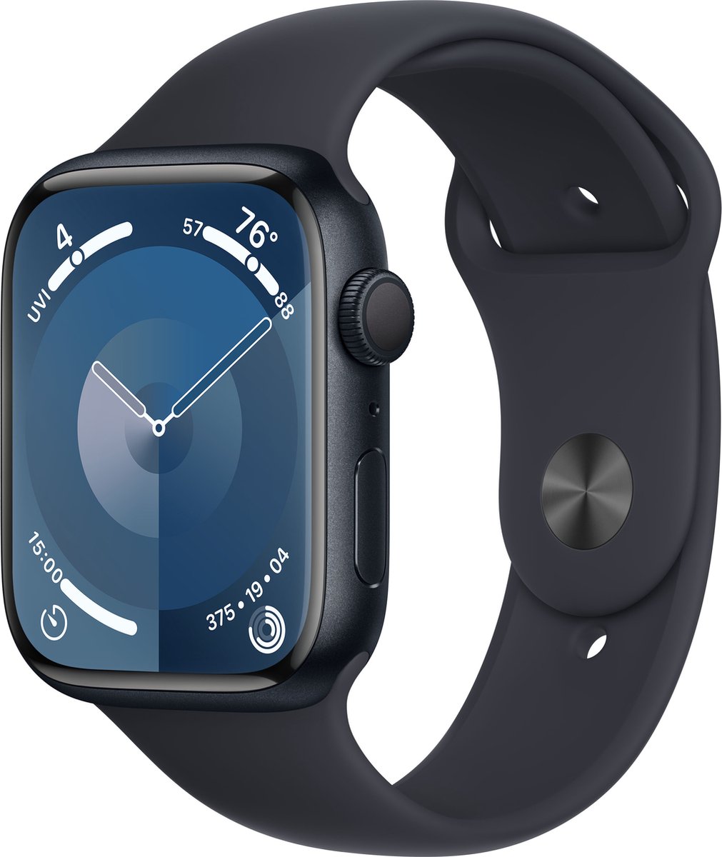 Apple Watch Series 9 - GPS + Cellular - 45mm - Midnight Aluminium Case with Midnight Sport Band - M/L