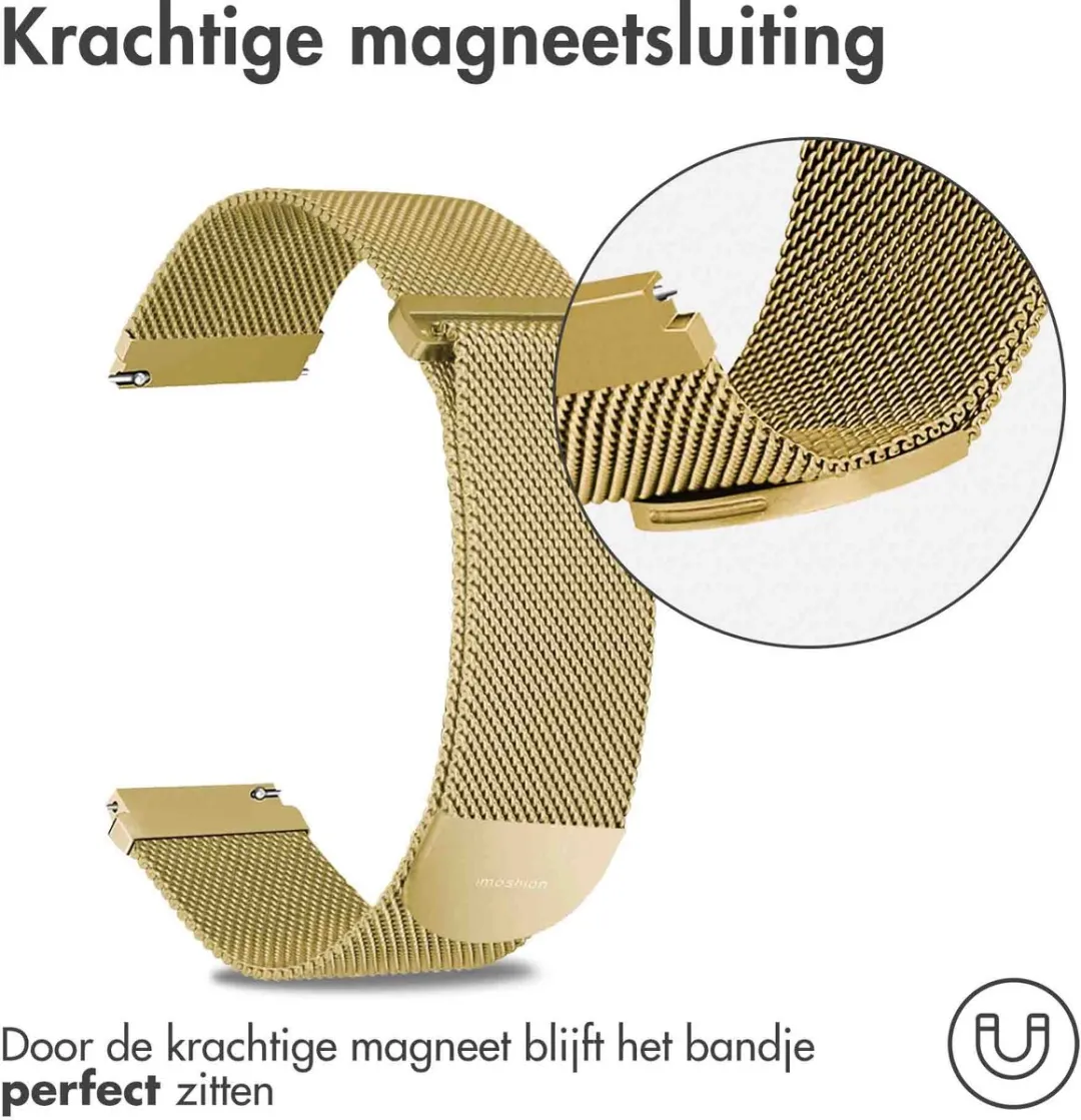 Imoshion Milanees Magnetisch Bandje 20mm - Maat M - Goud