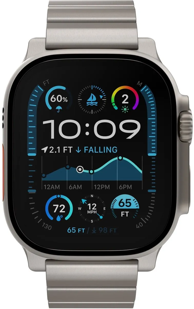 Decoded Titanium Horlogeband - Apple Watch Ultra/SE/Series - One Size - Grijs