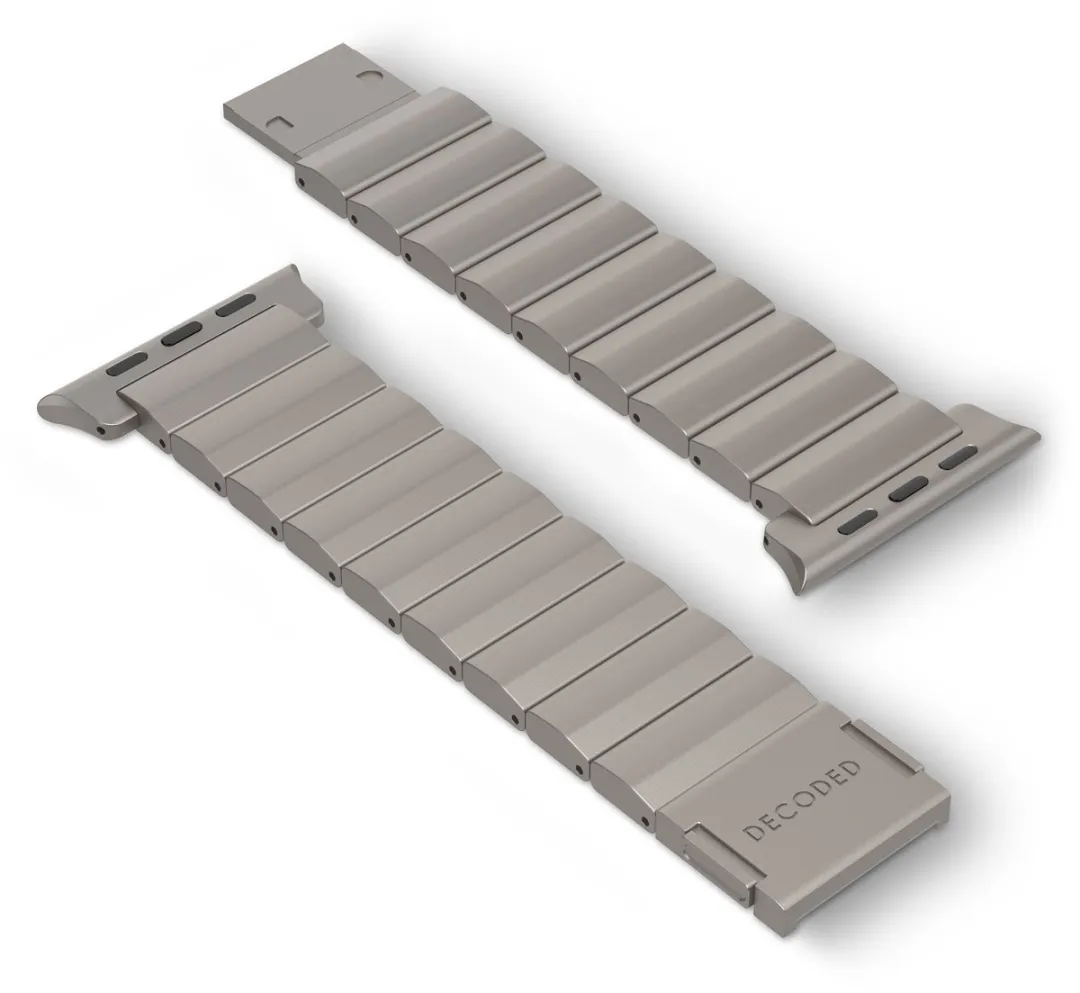 Decoded Titanium Horlogeband - Apple Watch Ultra/SE/Series - One Size - Grijs