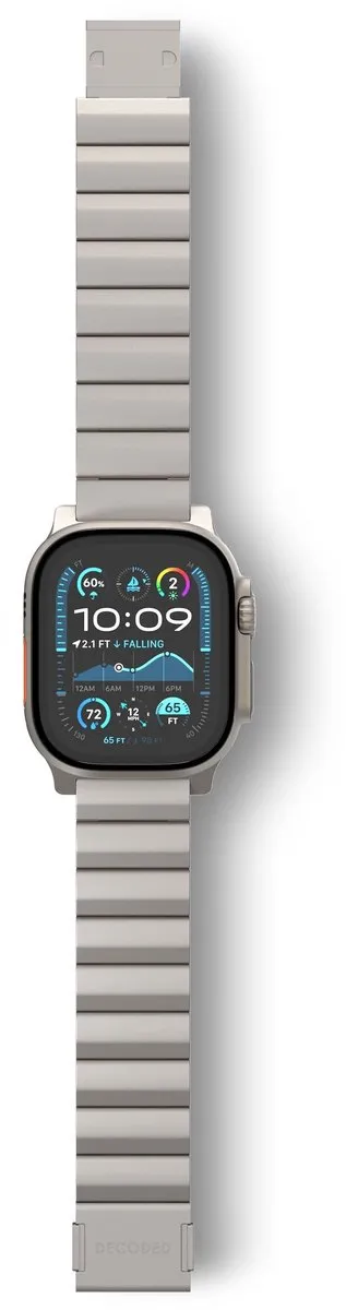Decoded Titanium Horlogeband - Apple Watch Ultra/SE/Series - One Size - Grijs