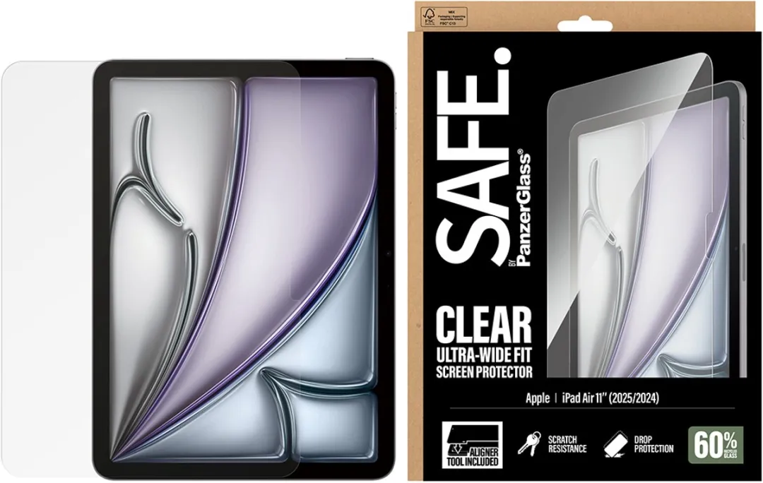 PanzerGlass SAFE. SA77014 Schermbeschermer iPad Air 11" (2024-2026) - Doorzichtig - afbeelding 6 van 6