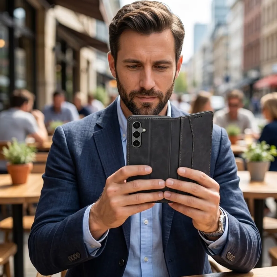 NUVEX Wallet Hoesje Samsung Galaxy A17 - Zwart