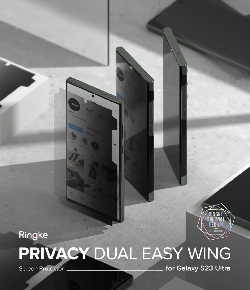 Ringke Screen Protector Samsung Galaxy S23 Ultra Dual Easy Wing - Privacy Folie