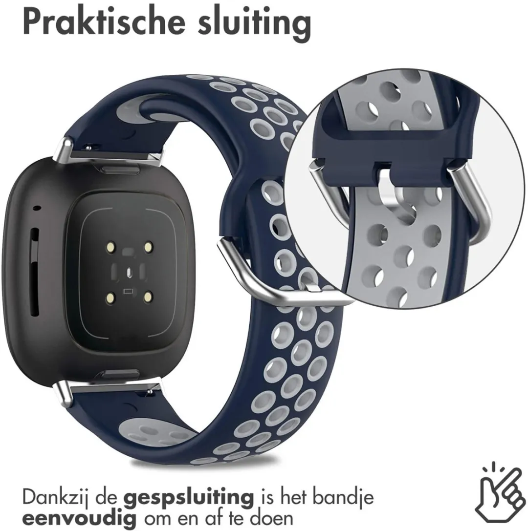Imoshion Siliconen Sportband Blauw - One Size - Fitbit Sense/Versa
