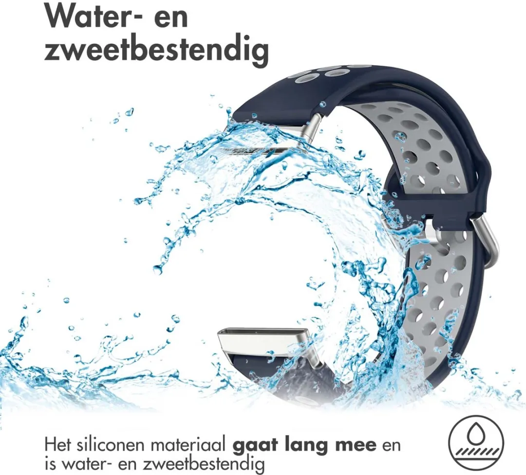 Imoshion Siliconen Sportband Blauw - One Size - Fitbit Sense/Versa