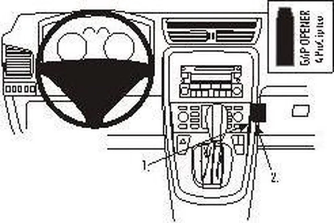 Brodit ProClip Houder Fiat Croma 2006-2011 - Zwart - afbeelding 5 van 6